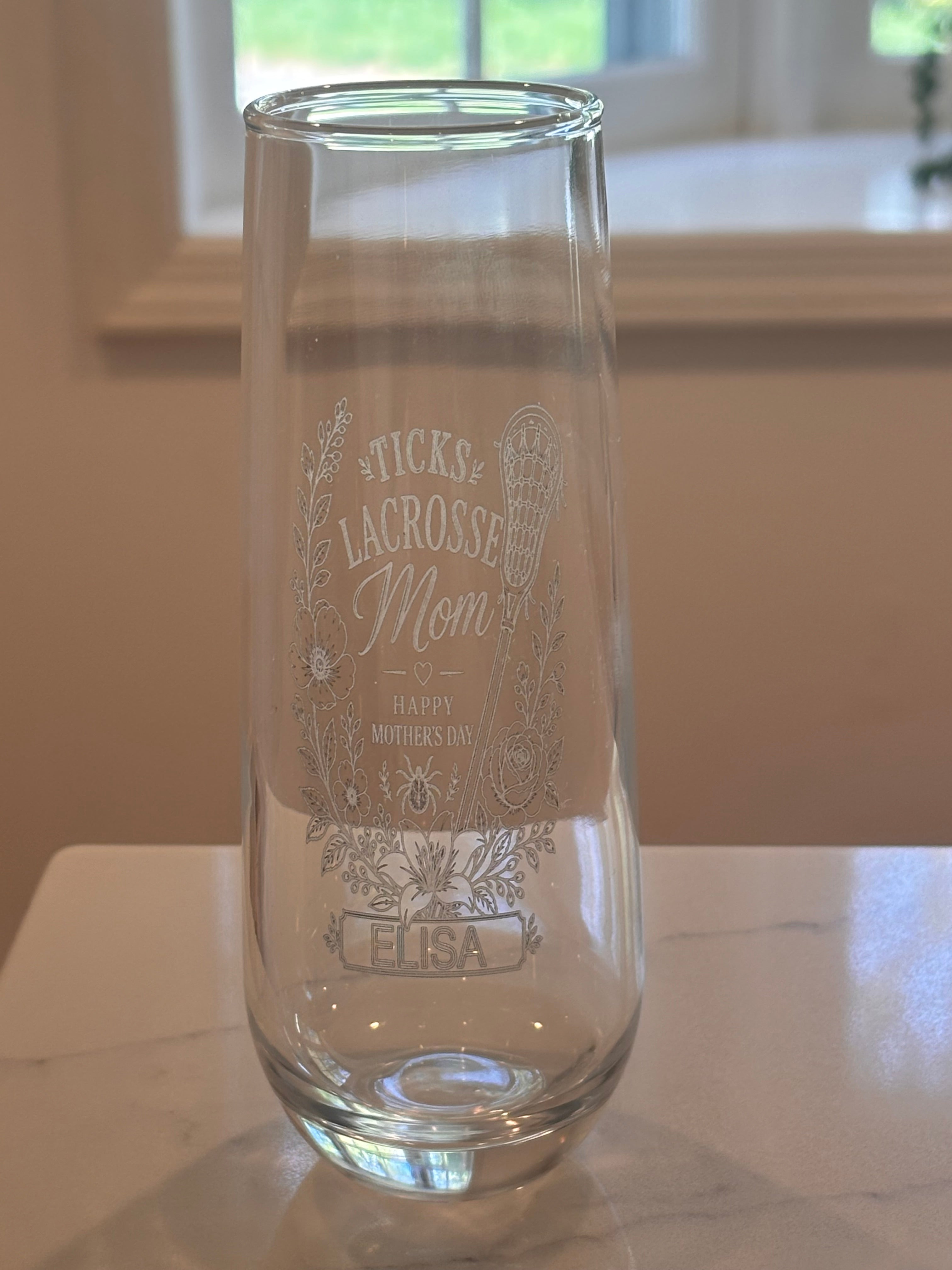 Custom Champagne  Glass